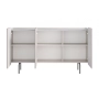 Komoda Malmi 150 cm - kaszmir / crema bianca / czarne nóżki